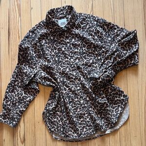 Aerie Leopard Flannel button down